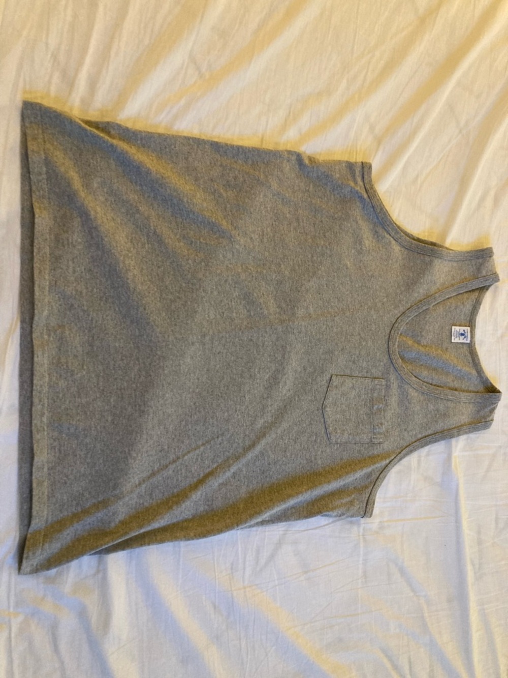 Men's Grey Velva Sheen Tank made in USA